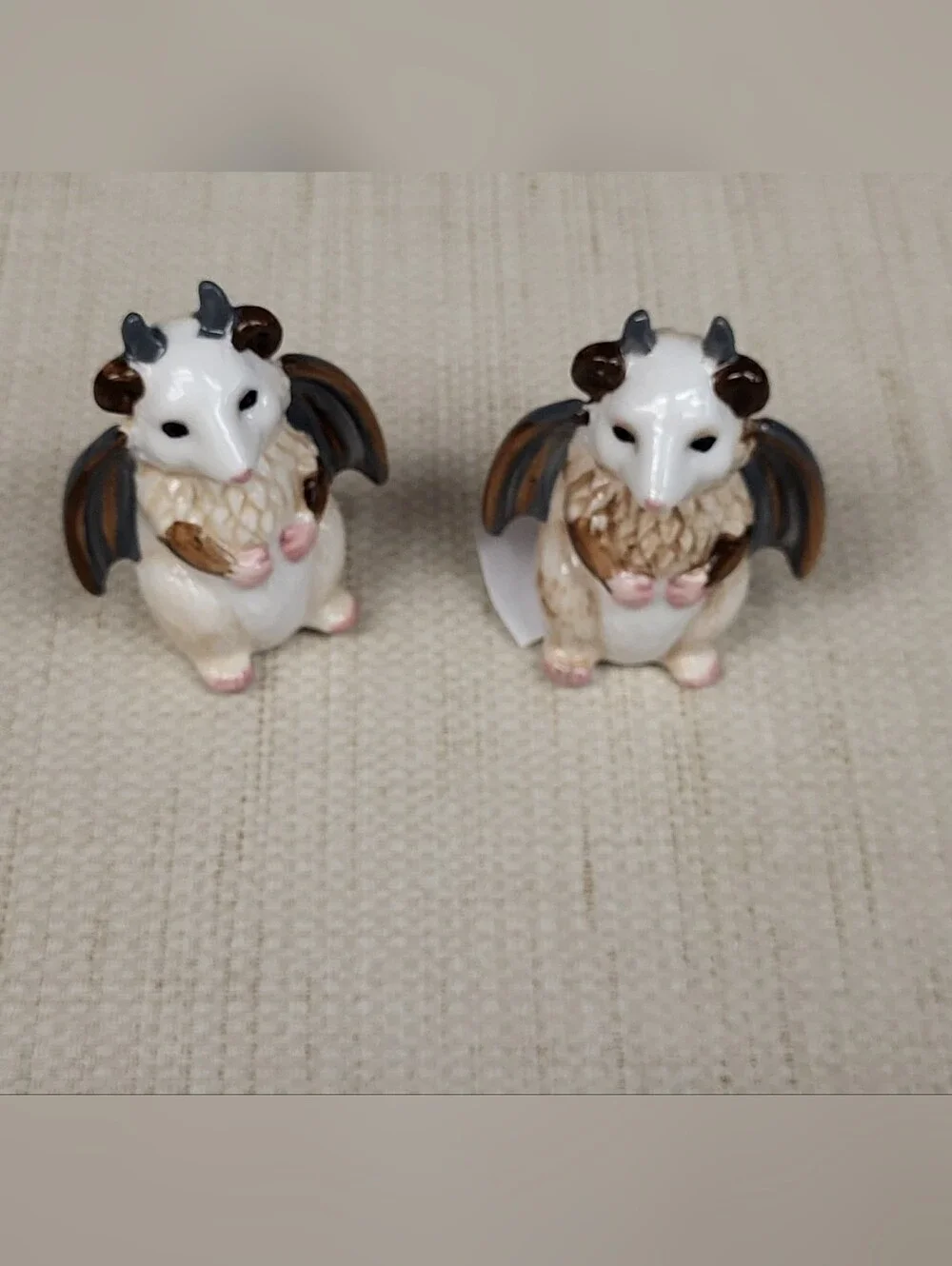 Oposum Bat Vampire Halloween Salt Pepper Shakers New